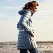 Frandsen Longline Padded Coat - Style 103-588-612 (Pale Blue)