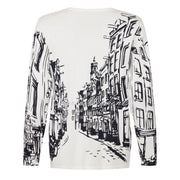 I'cona Abstract Street Print Sweater Top - Style 64379-60353-11