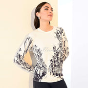 I'cona Abstract Street Print Sweater Top - Style 64379-60353-11