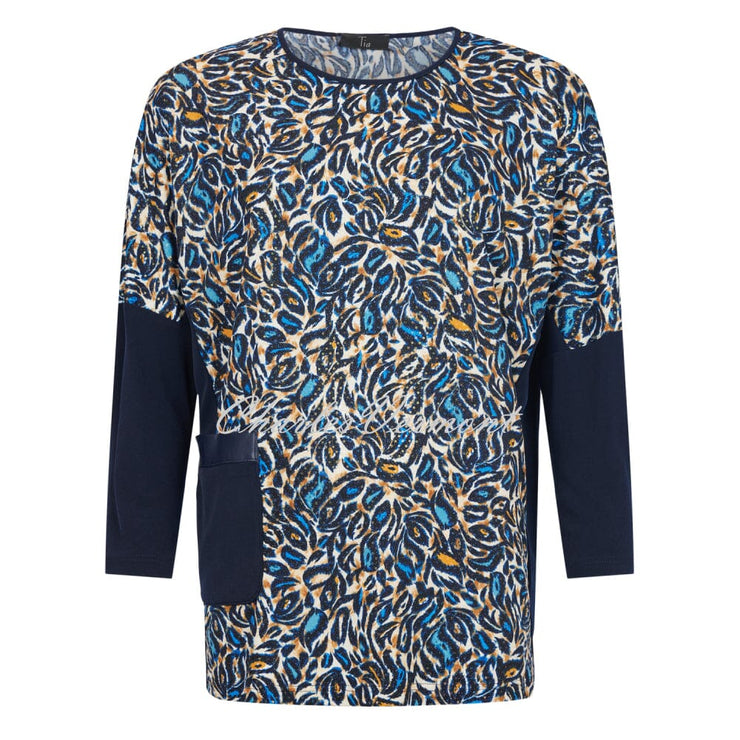 Tia Animal Print Sequin Detail Top - Style 73104-7978-69