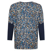 Tia Animal Print Sequin Detail Top - Style 73104-7978-69
