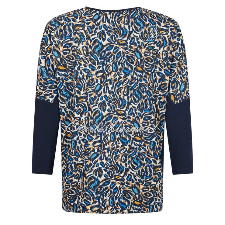 Tia Animal Print Sequin Detail Top - Style 73104-7978-69
