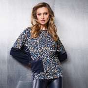 Tia Animal Print Sequin Detail Top - Style 73104-7978-69