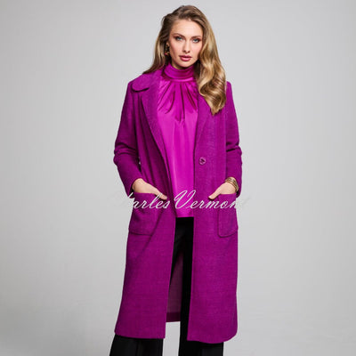 Tia Longline Brushed Coat - Style 77654-7988-55