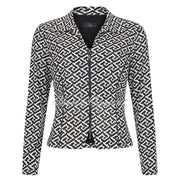 Tia Geometric Print Sequin Detail Jacket - Style 77661-7979-90