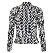Tia Geometric Print Sequin Detail Jacket - Style 77661-7979-90