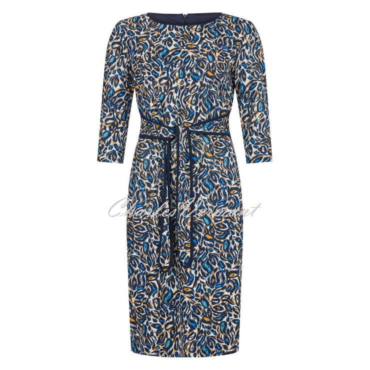 Tia Sequined Animal Print Dress with Front Tie - Style 78031-7978-69
