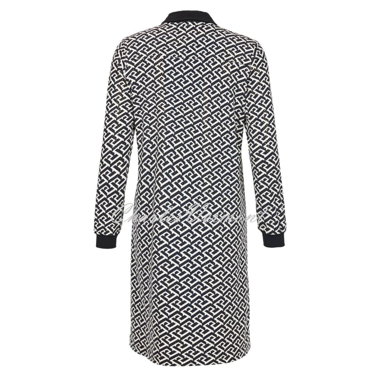 Tia Geometric Print Sequin Detail Dress - Style 78065-7979-90