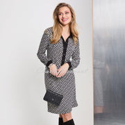 Tia Geometric Print Sequin Detail Dress - Style 78065-7979-90