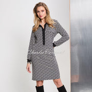 Tia Geometric Print Sequin Detail Dress - Style 78065-7979-90