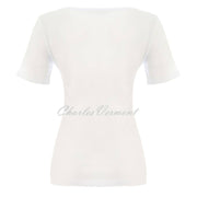 Dolcezza Top with Lady Motif Print - Style 25100 (White)