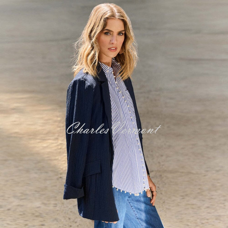 Joseph Ribkoff Seersucker Blazer Jacket - Style 251082