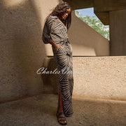 Joseph Ribkoff Tropical Print Wide Leg Trouser - Style 251085