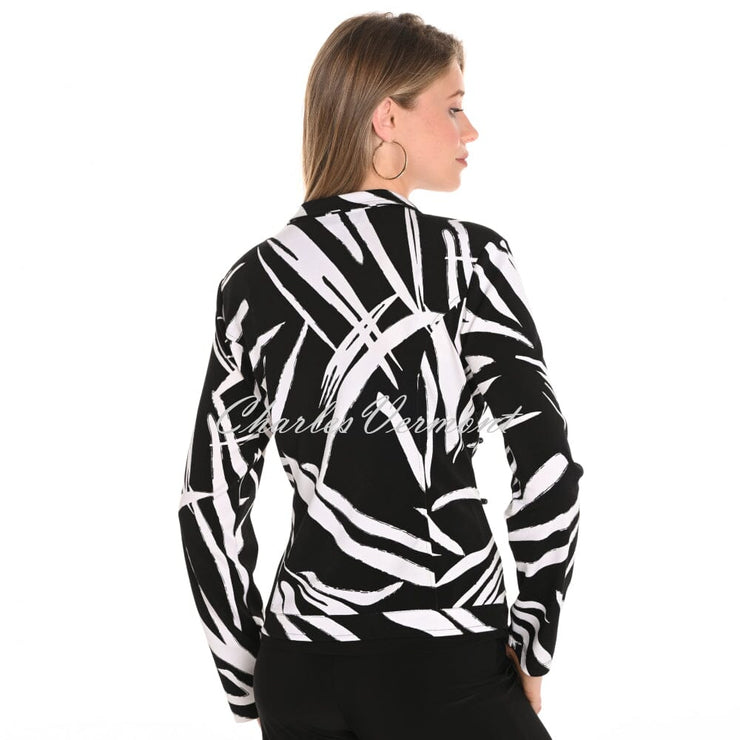 Frank Lyman Abstract Print Jacket With Mesh Detail - Style 251129