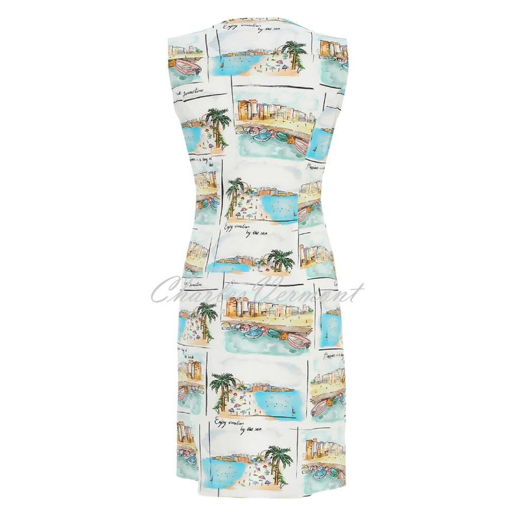 Dolcezza 'Le Sable et la Mer' Dress with Zip Detail - Style 25117
