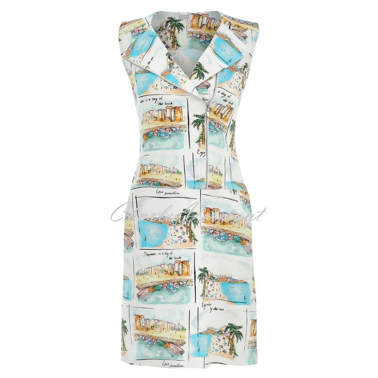 Dolcezza 'Le Sable et la Mer' Dress with Zip Detail - Style 25117