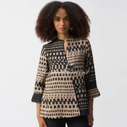 Joseph Ribkoff Geometric Print Trapeze Jacket - Style 251178