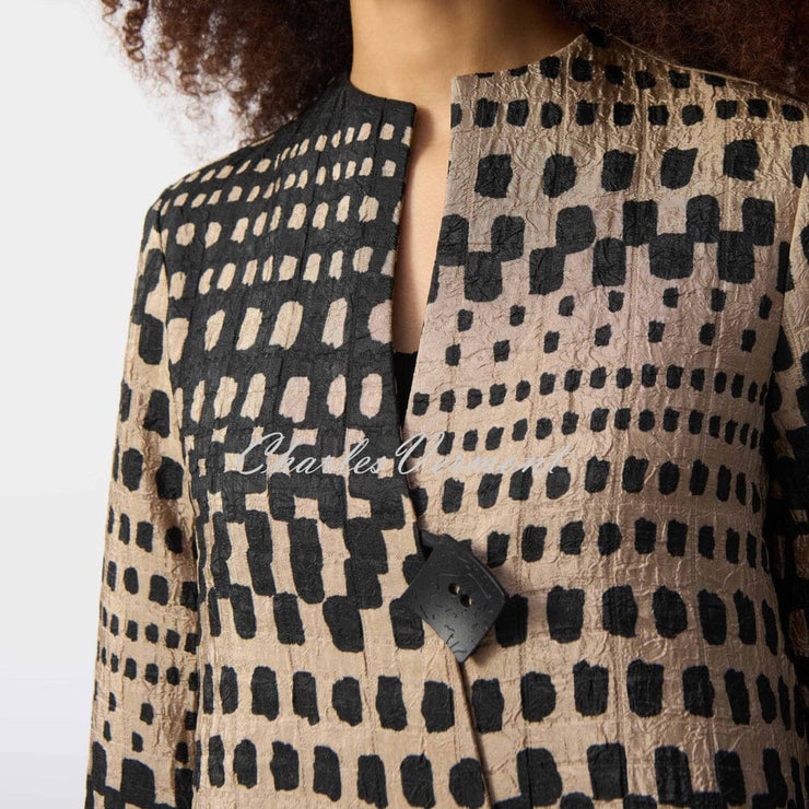 Joseph Ribkoff Geometric Print Trapeze Jacket - Style 251178