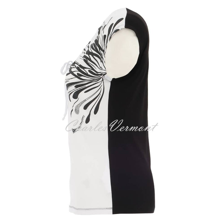 Dolcezza 'Time For A Martini' Drawstring V-Neck Top - Style 25120