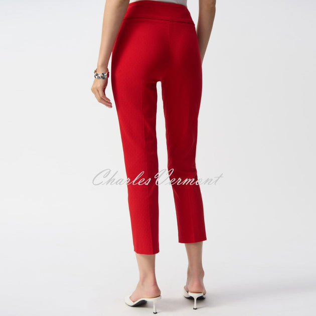 Joseph Ribkoff Textured Jacquard Cropped Trouser - Style 251256 (Red ...