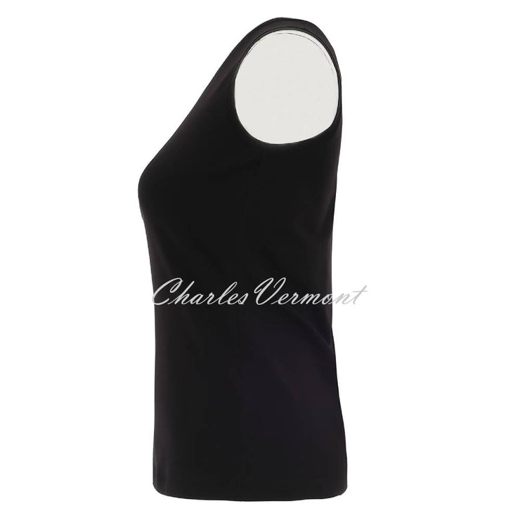 Dolcezza Sleeveless Top with Silver Stud Detail - Style 25134 (Black)