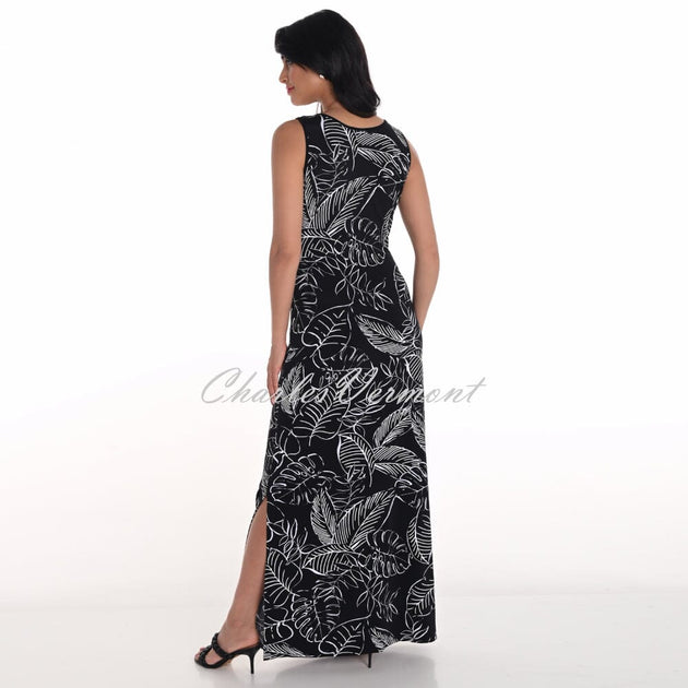 Frank Lyman Tropical Leaf Print Maxi Dress - Style 251356 | Charles Vermont