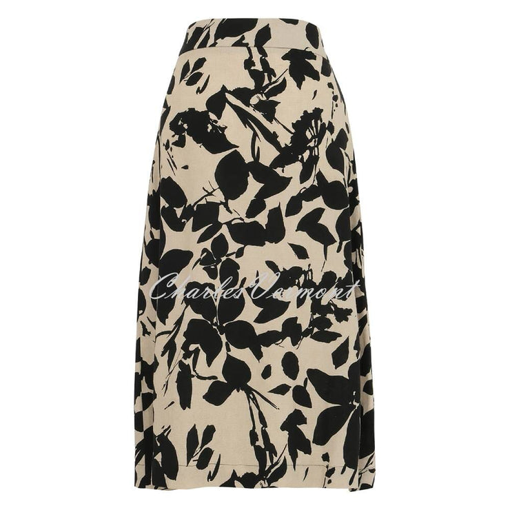 Dolcezza 'Garden In The Moonlight' Linen Mix Mock Wrap Skirt - Style 25143