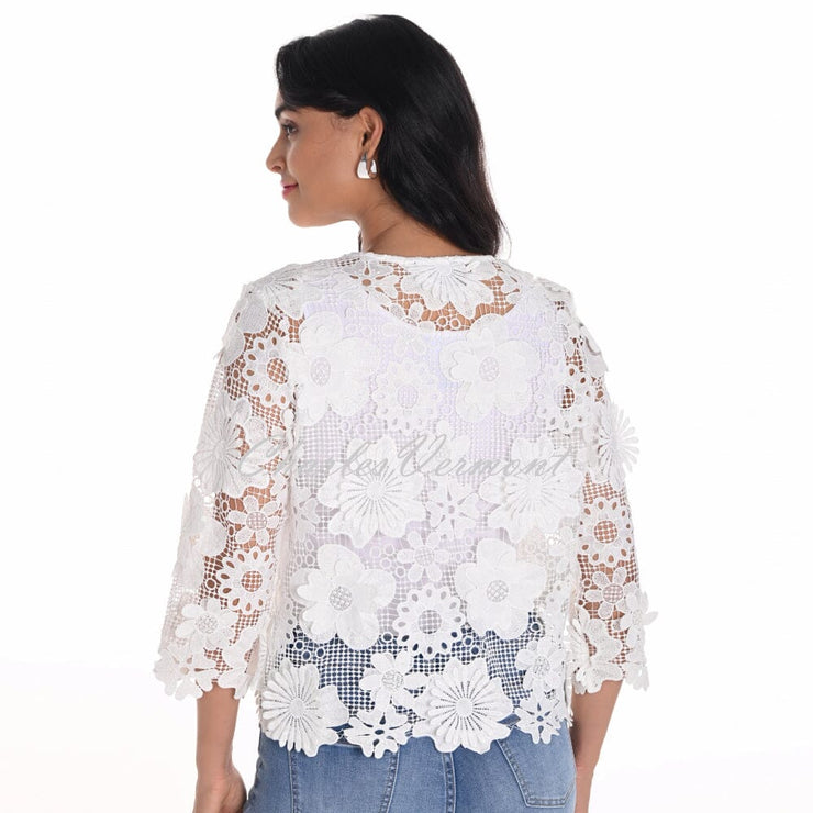 Frank Lyman Floral Lace Cover Up Jacket - Style 251523