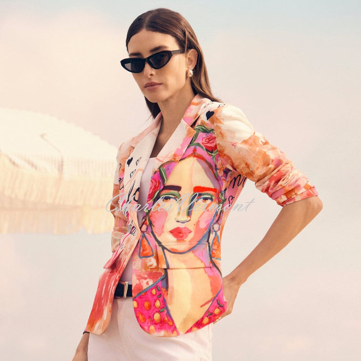 Frank Lyman Face Print Blazer Jacket - Style 251565