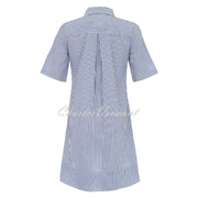 Dolcezza 'Blue Lotus' Striped Shirt Dress - Style 25157