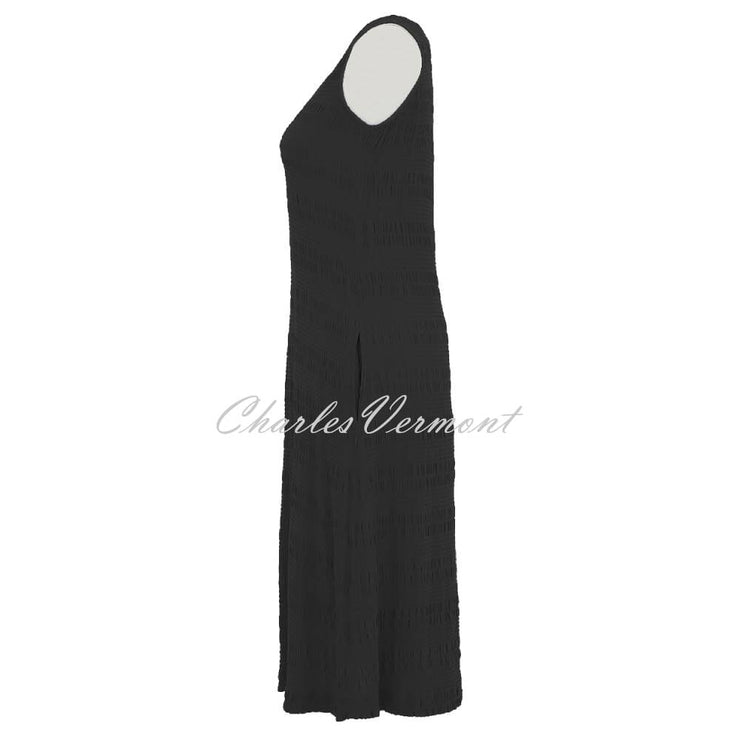 Dolcezza 'On The Boardwalk' Seersucker Dress - Style 25163 (Black)