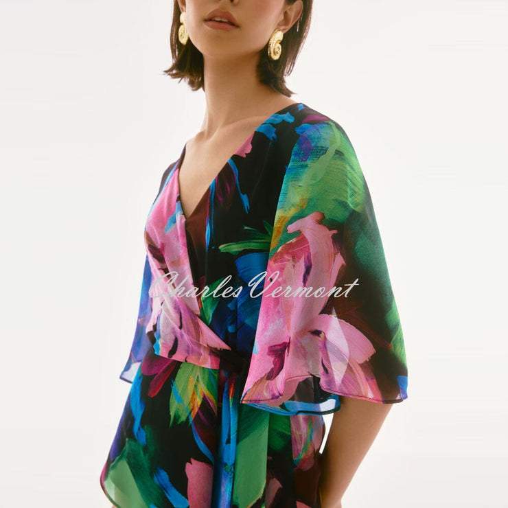 Joseph Ribkoff Floral Print Peplum Top - Style 251779