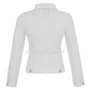 Dolcezza 'White is White' Jean Jacket with Silver Stud Detail - Style 25190
