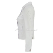 Dolcezza 'White is White' Jean Jacket with Silver Stud Detail - Style 25190