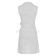 Dolcezza 'White Is White' Zip Dress With Rhinestone Detail - Style 25196