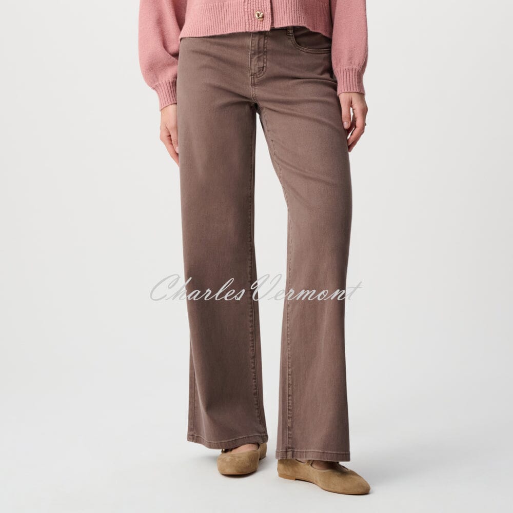 Joseph Ribkoff Classic Wide Leg Jean - Style 251968 (Mink
