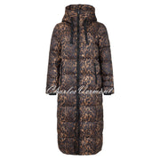 Normann Longline Animal Print Coat - Style 4339-4559-191