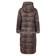 Normann Longline Animal Print Coat - Style 4339-4559-191