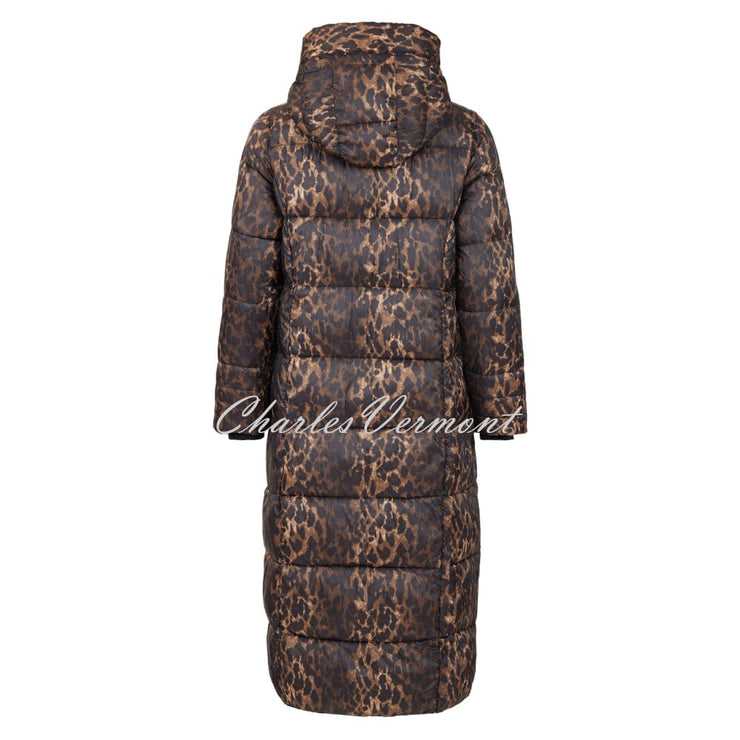 Normann Longline Animal Print Coat - Style 4339-4559-191