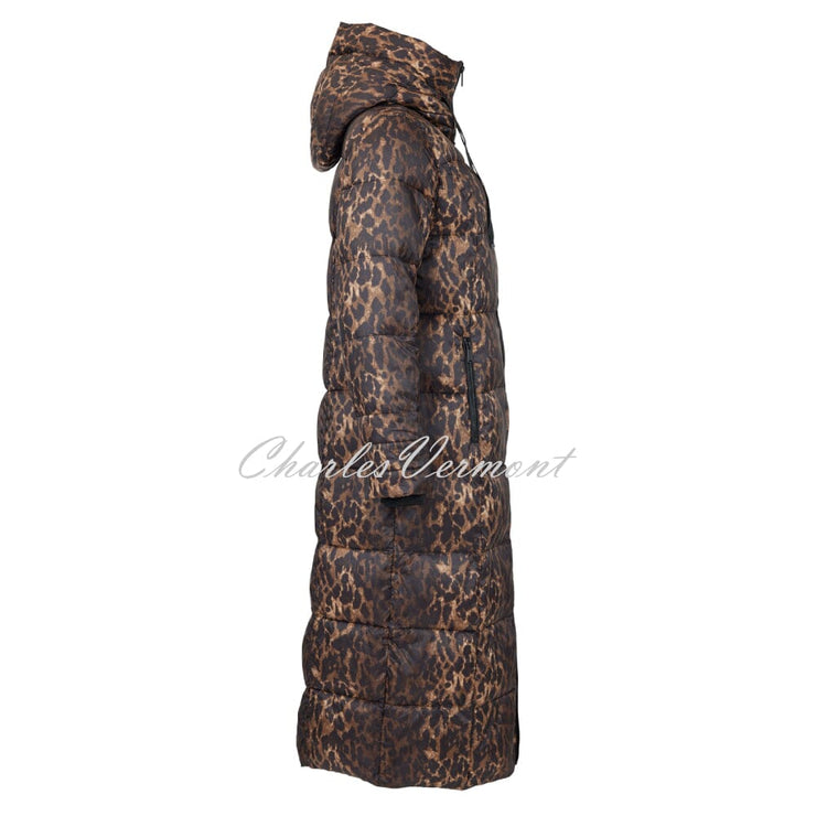 Normann Longline Animal Print Coat - Style 4339-4559-191