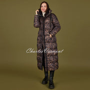 Normann Longline Animal Print Coat - Style 4339-4559-191