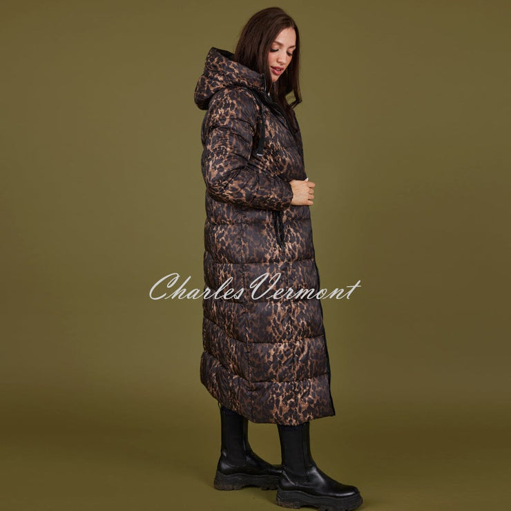 Normann Longline Animal Print Coat - Style 4339-4559-191