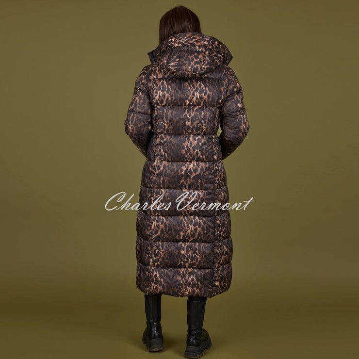 Normann Longline Animal Print Coat - Style 4339-4559-191