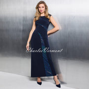 Tia Maxi Dress with Sequin Dress - Style 78051-7993-6869 (Navy)