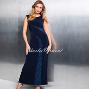 Tia Maxi Dress with Sequin Dress - Style 78051-7993-6869 (Navy)