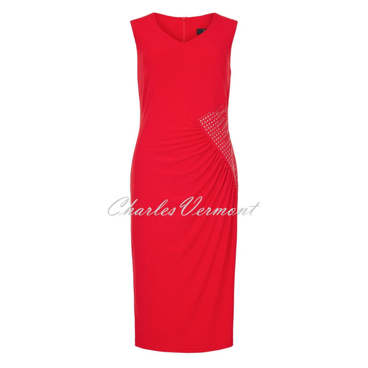 Tia V-Neck Dress With Diamanté Detail - Style 78090-7093-4701