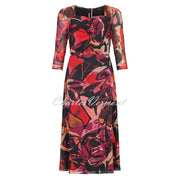 Tia Abstract Print Mesh Dress - Style 78115-7994-47