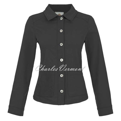 Dolcezza Denim Jacket with Embroidery - Style 25201 (Black)
