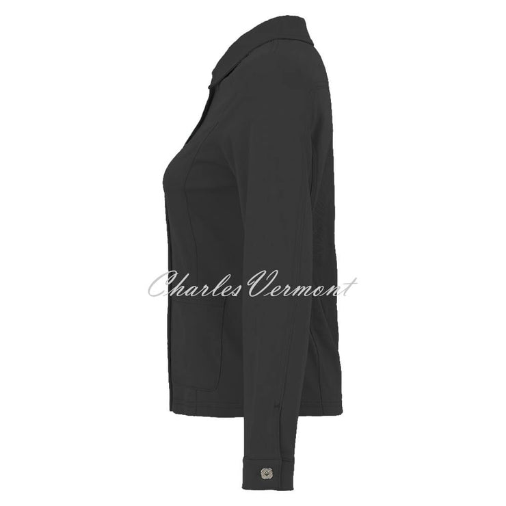 Dolcezza Denim Jacket with Embroidery - Style 25201 (Black)