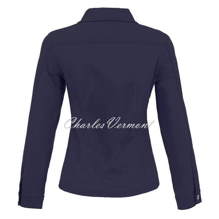 Dolcezza Denim Jacket with Embroidery - Style 25201 (Navy)